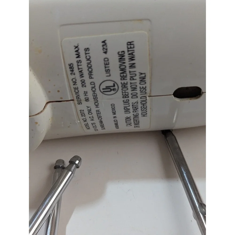 Sunbeam Oster‎ Hand Mixer Beaters and Dough Hooks Model 2372 Replacement Parts